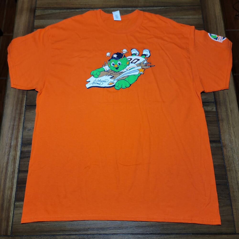 Houston Astros Orange Unisex Tee Orbit Home Run "Welcome Home" - Size XL